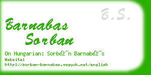 barnabas sorban business card